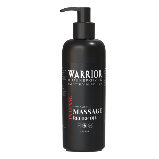 WARRIOR RELIEF INTENSE - SOOTHING MASSAGE OIL FOR FAST PAIN RELIEF 4 OZ